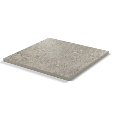 Plateau stratifié Atelier carré 28 mm — décor Béton Griffé, chant ton sur ton