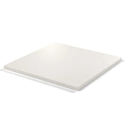 Plateau stratifié Atelier carré 28 mm — décor Bianco Ghiaccio, chant ton sur ton