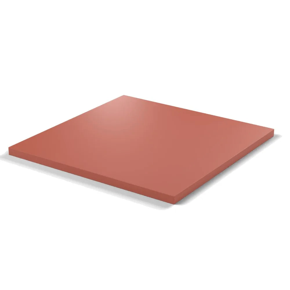 Plateau stratifié Atelier carré 28 mm — décor Brique, chant ton sur ton
