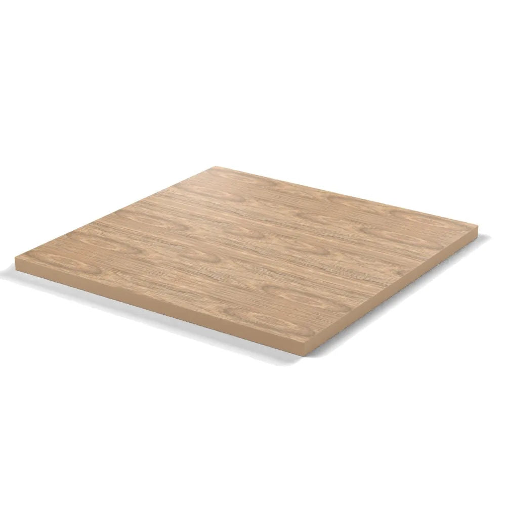 Plateau stratifié Atelier carré 28 mm — décor Chêne Vendôme, chant ton sur ton