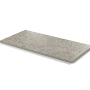 Plateau stratifié Atelier rectangulaire 28 mm — décor Béton Griffé, chant ton sur ton