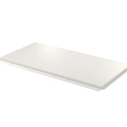 Plateau stratifié Atelier rectangulaire 28 mm — décor Bianco Ghiaccio, chant ton sur ton