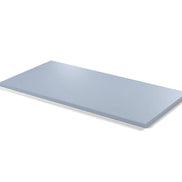 Plateau stratifié Atelier rectangulaire 28 mm — décor Bleu Oslo, chant ton sur ton