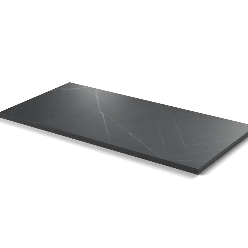 Plateau stratifié Atelier rectangulaire 28 mm — décor Nero Grafite, chant ton sur ton
