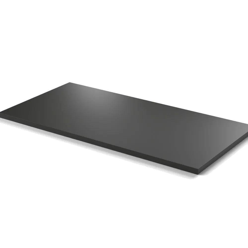 Plateau stratifié Atelier rectangulaire 28 mm — décor Noir, chant ton sur ton