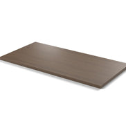 Plateau stratifié Atelier rectangulaire 28 mm — décor Noisetier Brun, chant ton sur ton