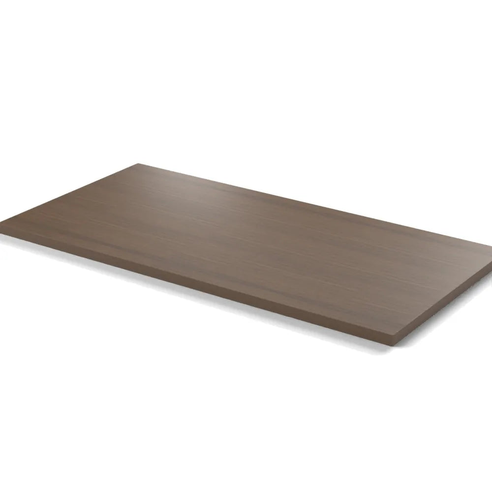 Plateau stratifié Atelier rectangulaire 28 mm — décor Noisetier Brun, chant ton sur ton