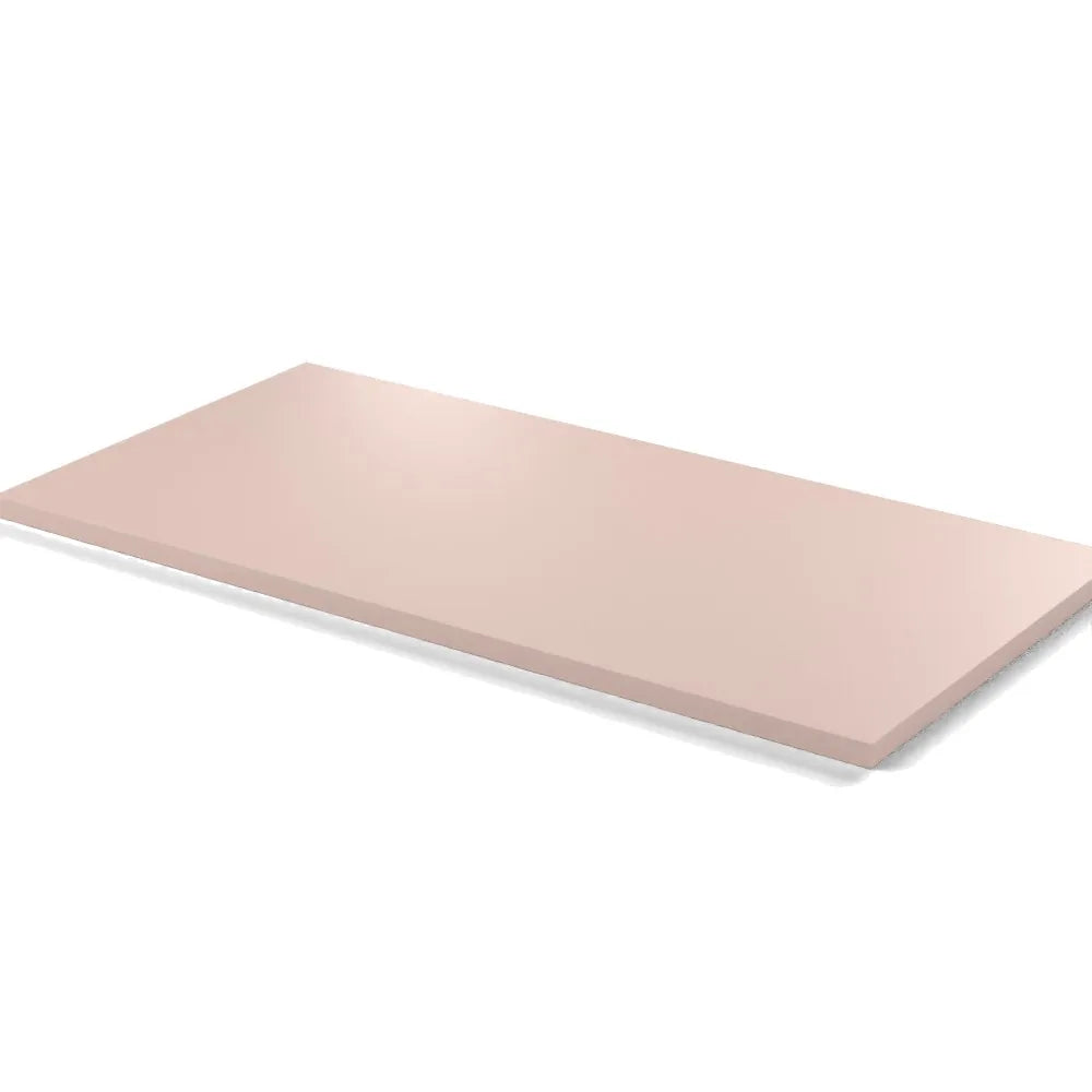 Plateau stratifié Atelier rectangulaire 28 mm — décor Rose Givré, chant ton sur ton