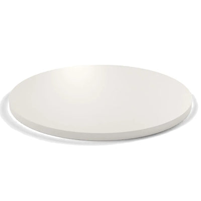 Plateau stratifié Atelier rond 28 mm — décor Bianco Ghiaccio, chant ton sur ton