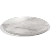 Plateau stratifié Atelier rond 28 mm — décor Marbre Veneto, chant ton sur ton