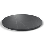 Plateau stratifié Atelier rond 28 mm — décor Nero Grafite, chant ton sur ton