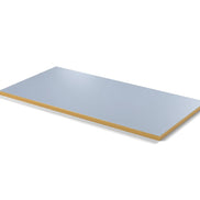 Plateau stratifié Brasserie rectangulaire 28 mm — décor Bleu Oslo, chant PVC effet laiton