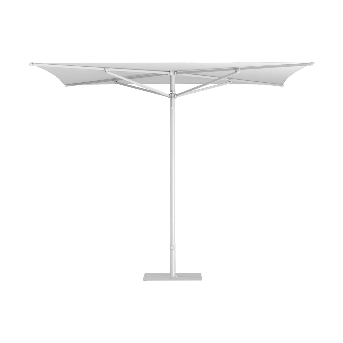 Parasol Platto 250 x 250 cm Ezpeleta, structure blanche