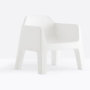 Fauteuil lounge Plus Air 631 blanc vue de trois quarts