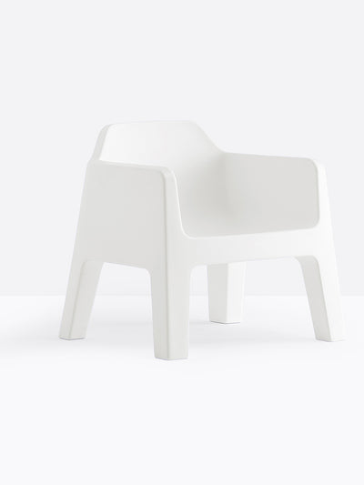 Fauteuil lounge Plus Air 631 blanc vue de trois quarts