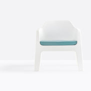 Fauteuil lounge Plus Air 631 blanc avec coussin d'assise