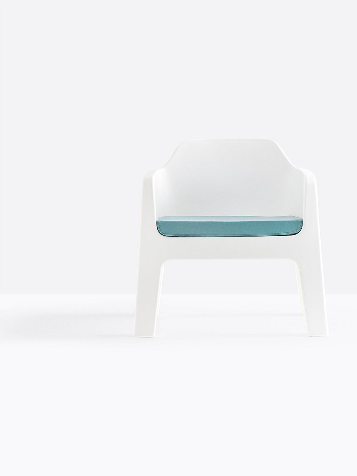 Fauteuil lounge Plus Air 631 blanc avec coussin d'assise