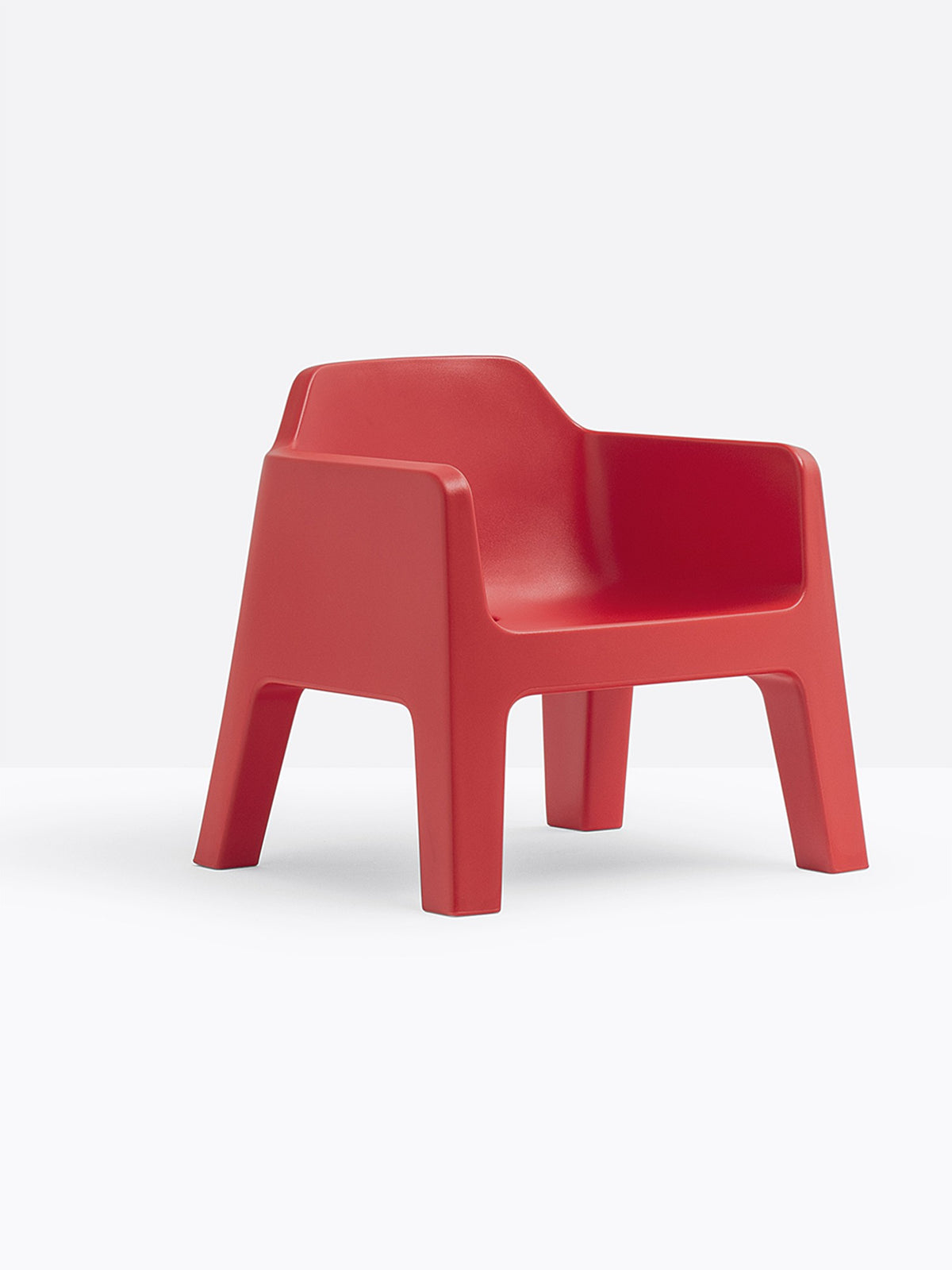 Fauteuil lounge Plus Air 631 rouge vue de trois quarts