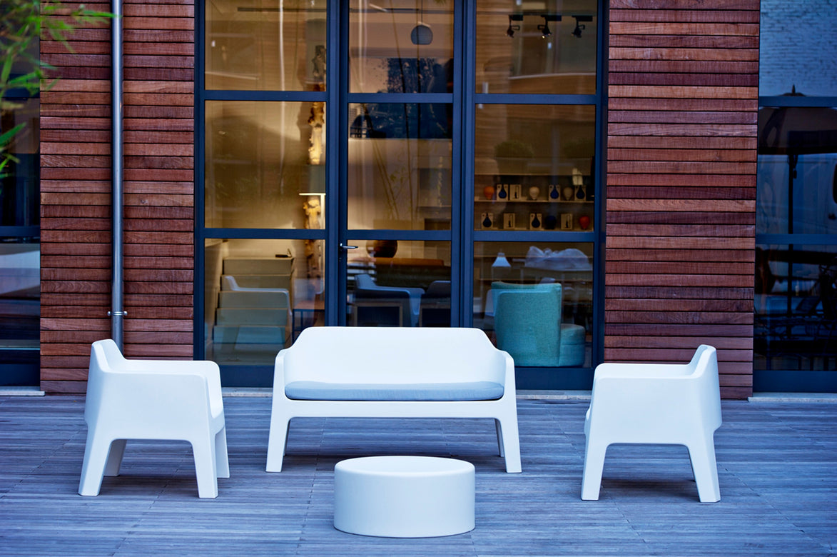 Gamme Plus Air Pedrali avec coussins en terrasse, mobilier CHR