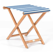 Repose-pieds Biarritz — huile de lin, toile Rayé blanc bleu 012