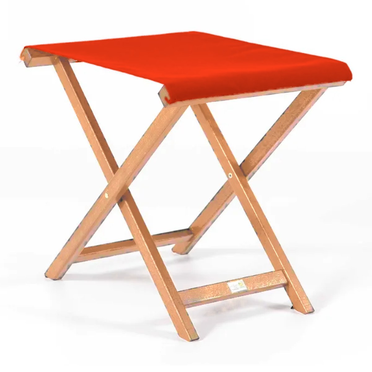 Repose-pieds Biarritz — huile de lin, toile Rouge vif 040