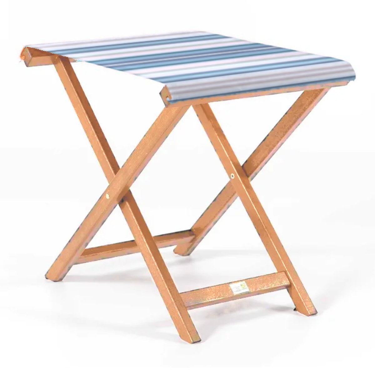 Repose-pieds Biarritz — huile de lin, toile Rayé multicolore bleu 153