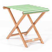 Repose-pieds Biarritz — huile de lin, toile Rayé blanc vert 569