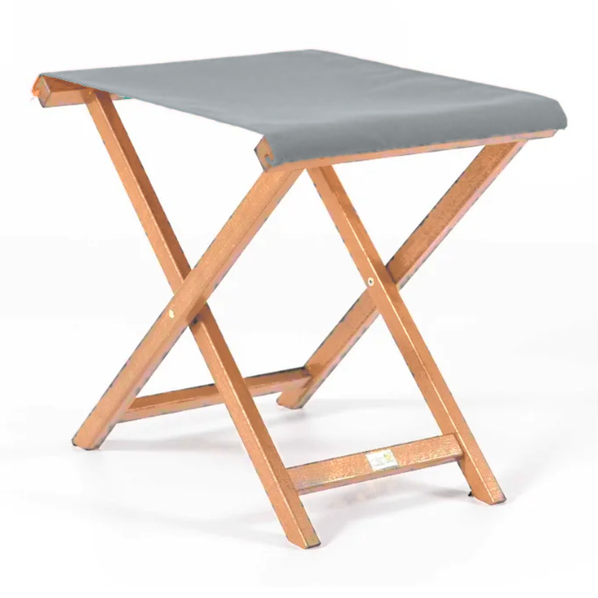 Repose-pieds Biarritz — huile de lin, toile Screen gris