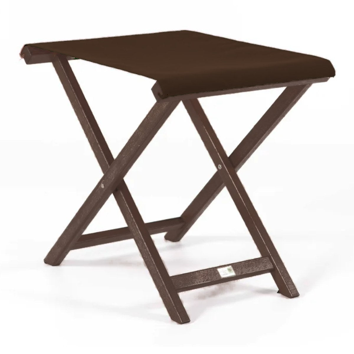 Repose-pieds Biarritz — vernis noyer, toile Marron 005