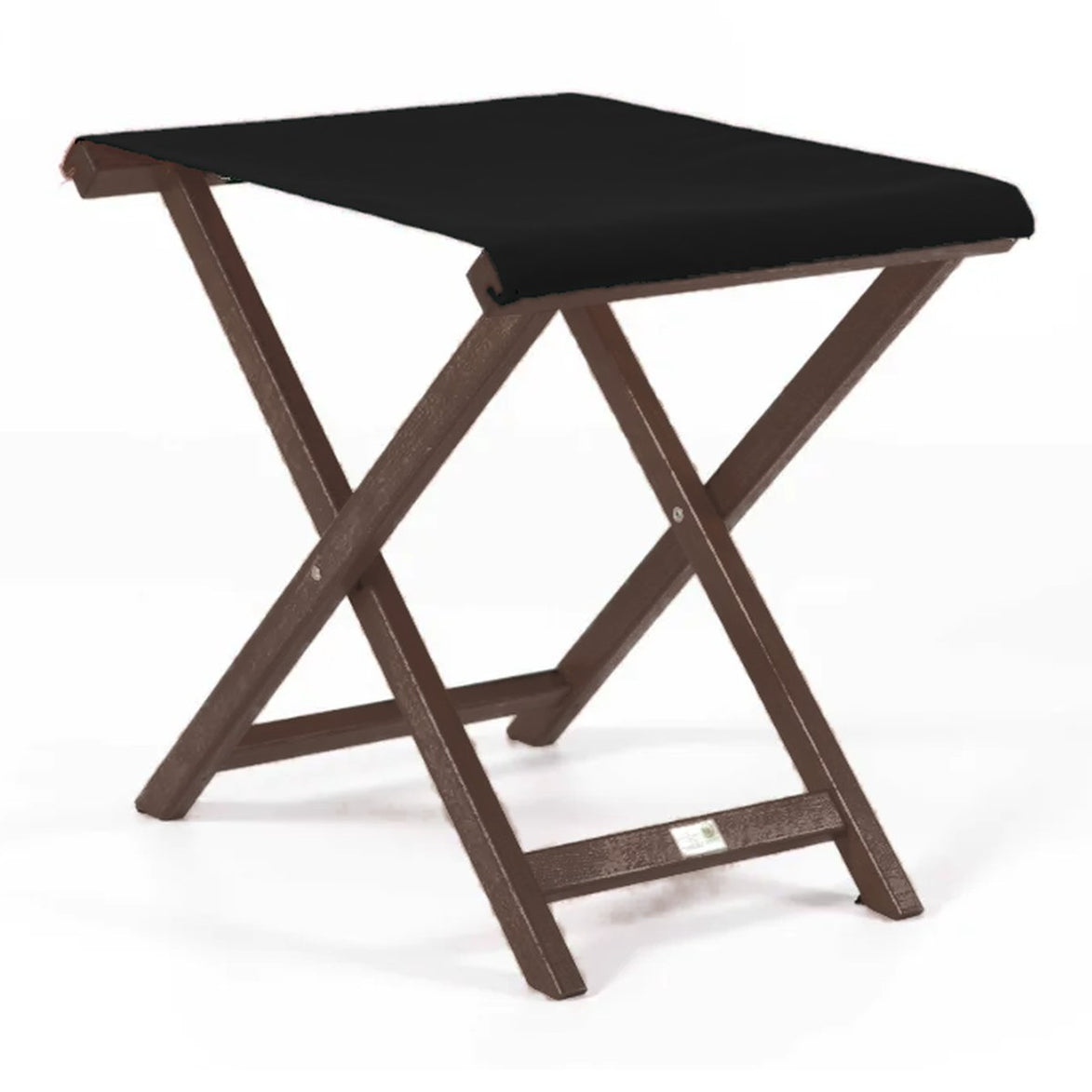 Repose-pieds Biarritz — vernis noyer, toile Noir 039