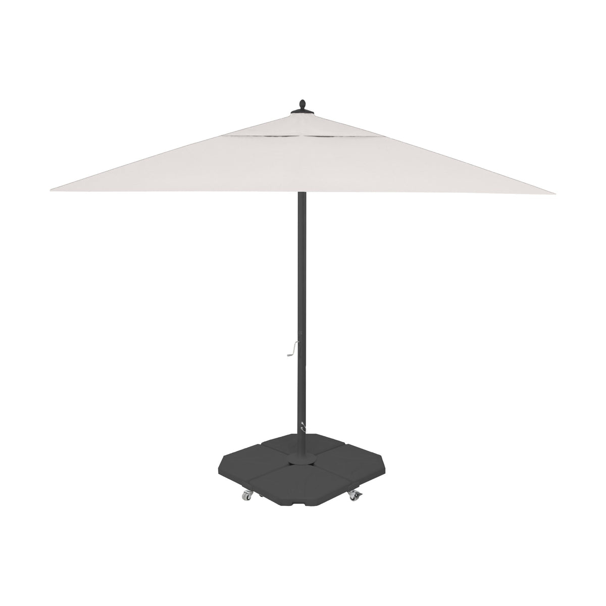 Parasol Rio 400 x 400 cm Ezpeleta, structure anthracite, toile canvas, sans volants
