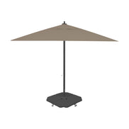 Parasol Rio 400 x 400 cm Ezpeleta, structure anthracite, toile taupe, sans volants