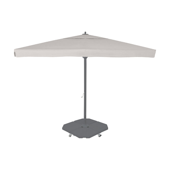 Parasol Rio 400 x 400 cm Ezpeleta, structure anthracite, toile canvas, avec volants