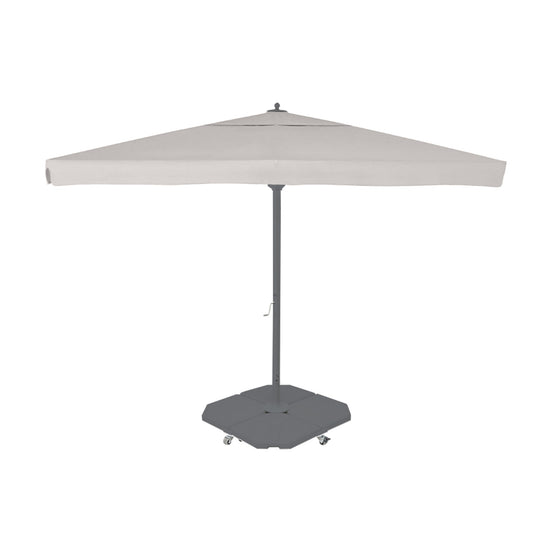 Parasol Rio 400 x 400 cm Ezpeleta, structure anthracite, toile canvas, avec volants
