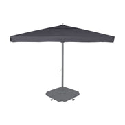 Parasol Rio 400 x 400 cm Ezpeleta, structure anthracite, toile anthracite, avec volants