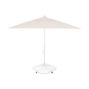 Parasol Rio 400 x 400 cm Ezpeleta, structure blanche, toile canvas, sans volants