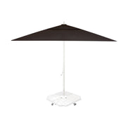 Parasol Rio 400 x 400 cm Ezpeleta, structure blanche, toile anthracite, sans volants