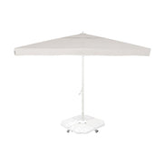 Parasol Rio 400 x 400 cm Ezpeleta, structure blanche, toile canvas, avec volants