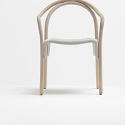 Fauteuil Soul 3745 frêne blanchi vue de trois quarts