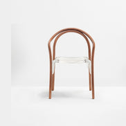 Fauteuil Soul 3745 noyer, assise transparente