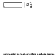Dessin technique : bord plat 12 mm des plateaux en acier