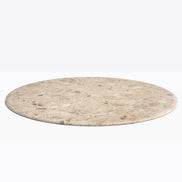Plateau rond en marbre reconstitué beige Pedrali
