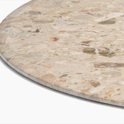 Chant 12 mm d'un plateau rond en marbre reconstitué