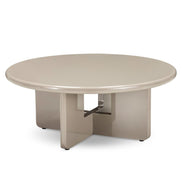 Table basse Larna Ø80 cm beige brillant