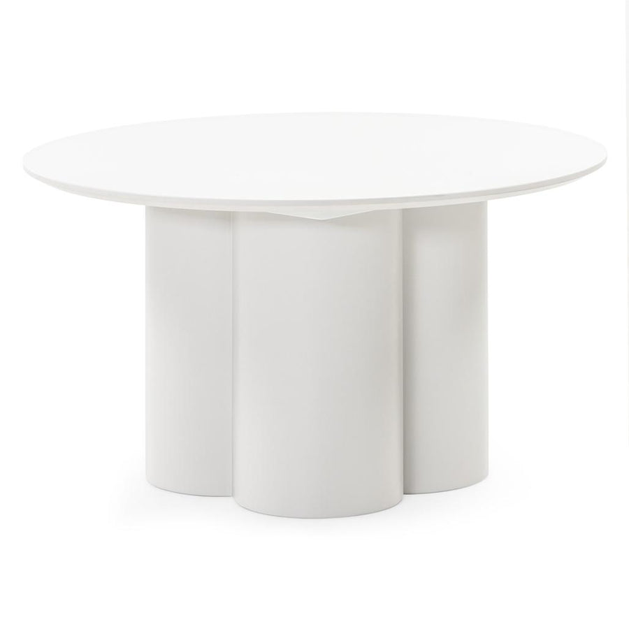 Table basse Lavano Ø80 cm gris-beige — vue d'ensemble