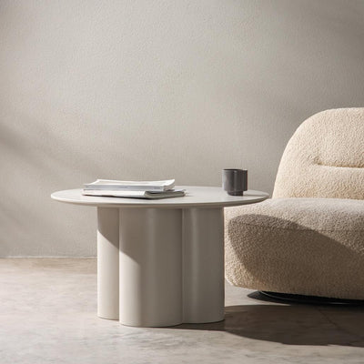 Table basse Lavano Ø80 cm gris-beige