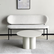 Table basse Lavano Ø80 cm gris-beige