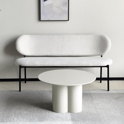 Table basse Lavano Ø80 cm gris-beige