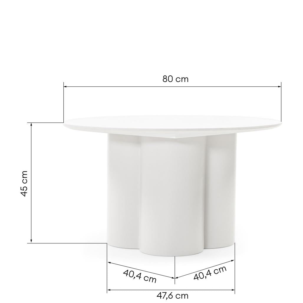 Table basse Lavano Ø80 cm gris-beige