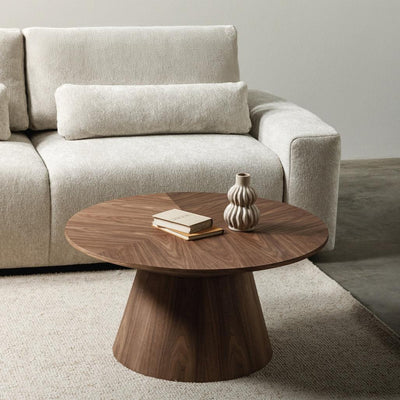 Table basse Mariel Ø90 cm noyer